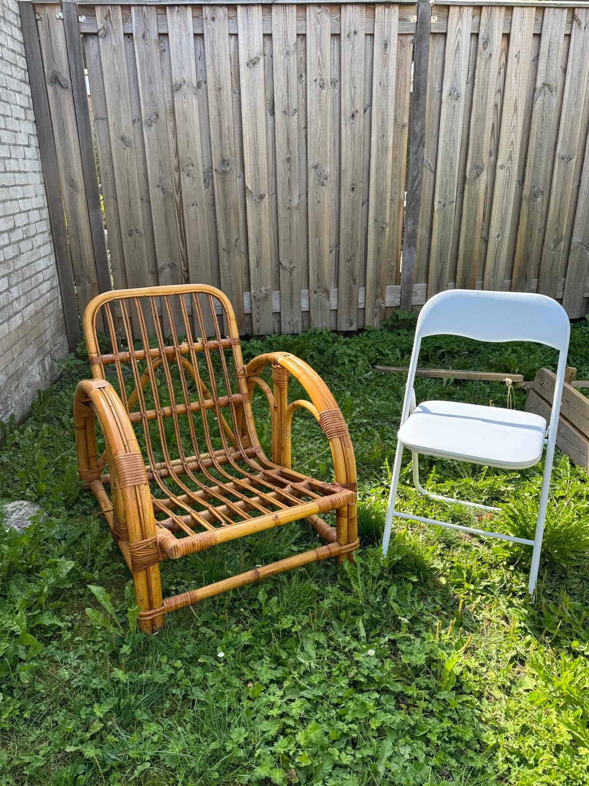 Authentieke rotanstoel uit Indonesië, Huis en Inrichting, Ophalen, Gebruikt, Bruin, Eén