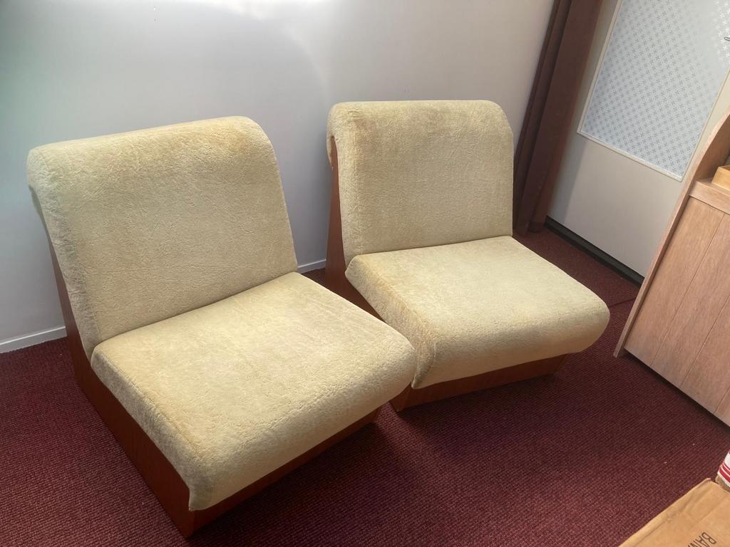 Vintage fauteuils (2 stuks) - Jaren '50, Huis en Inrichting, Stoelen, Ophalen, Gebruikt, Twee, Overige kleuren