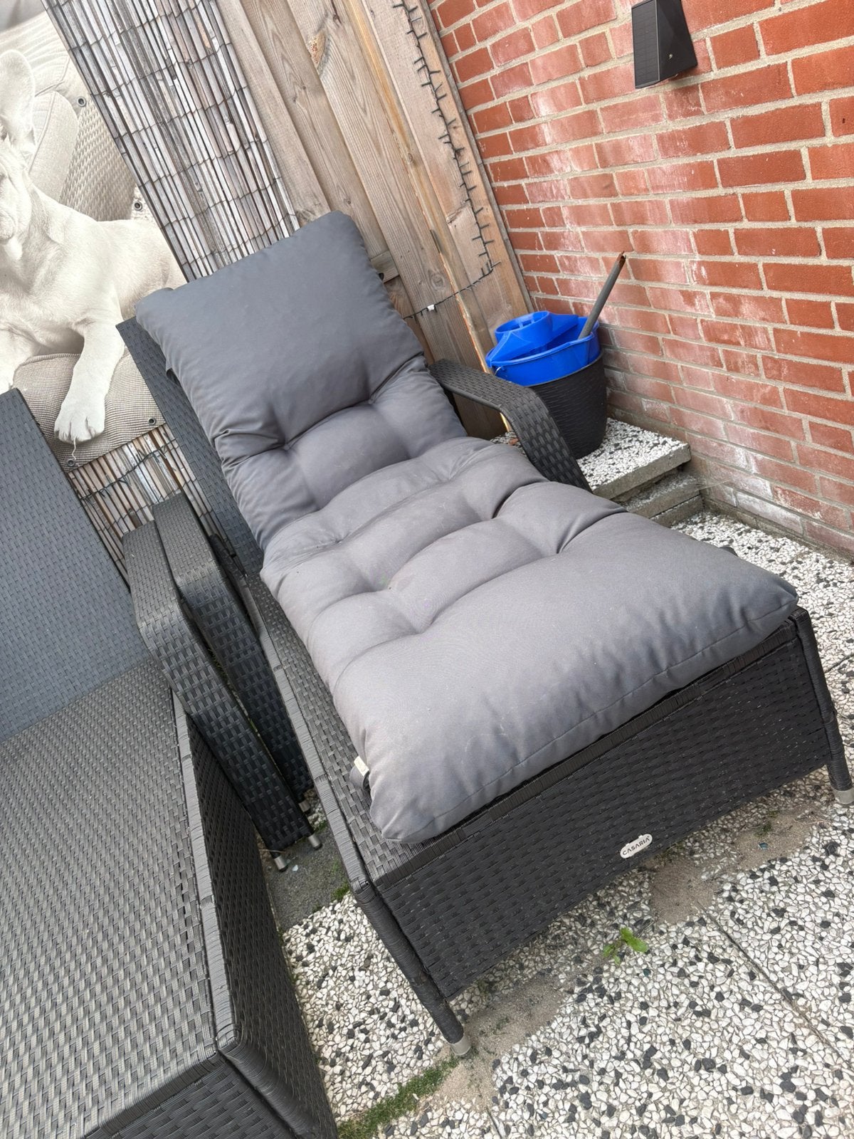 Casaria ligbed, Gebruikt, Loungeset, Wicker, Stoel