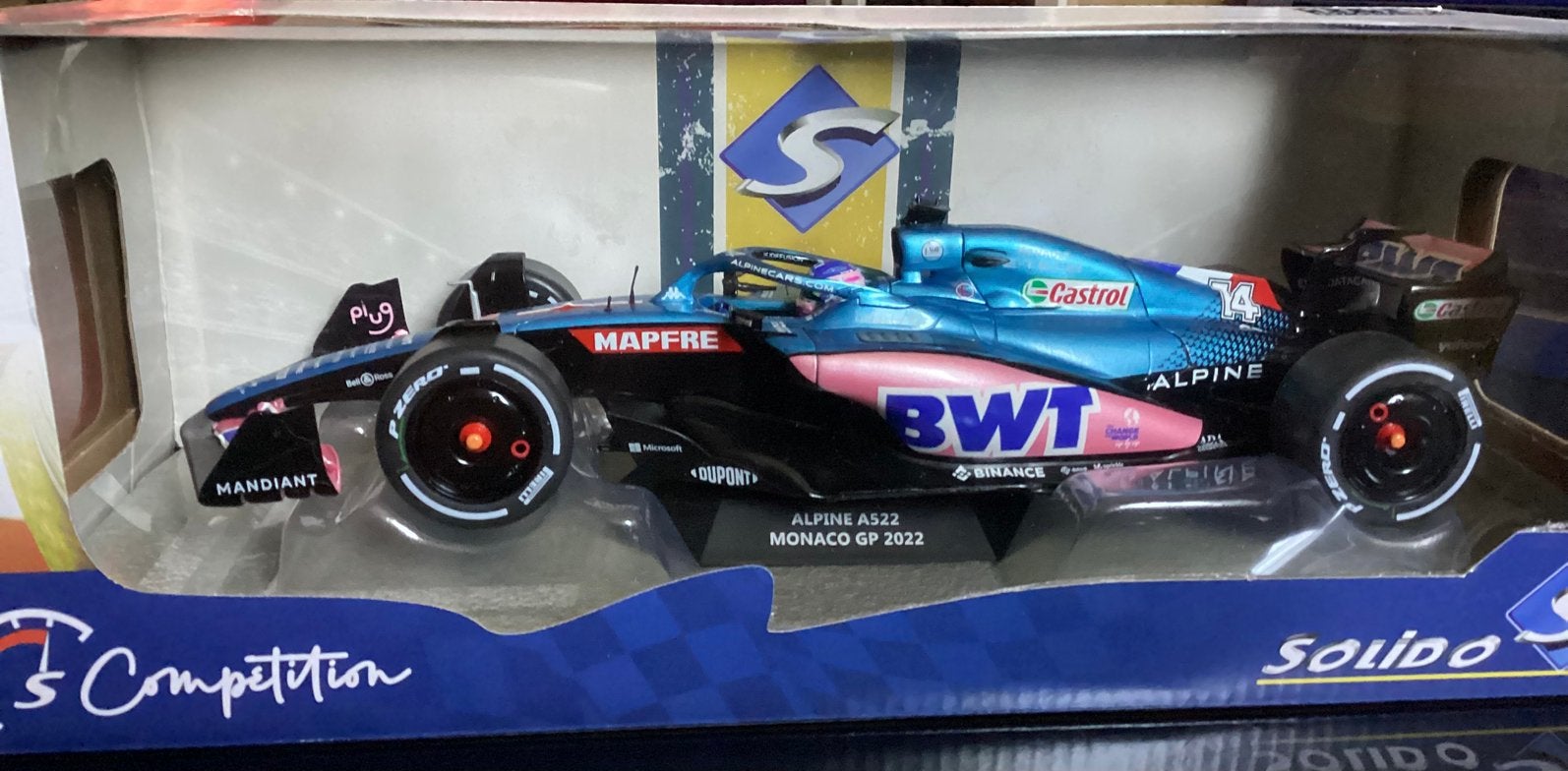 Alpine A522 GP Monaco 2022 F. Alonso, Hobby en Vrije tijd, Ophalen of Verzenden, Zo goed als nieuw, Auto, Overige merken
