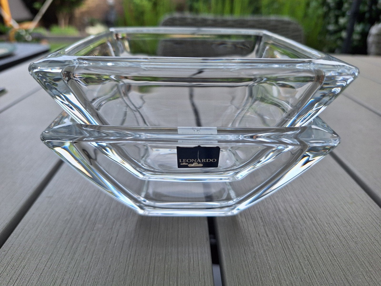 2 glazen snack schaaltjes van Leonardo., Ophalen of Verzenden, Overige stijlen, Glas, Schaal of Schalen