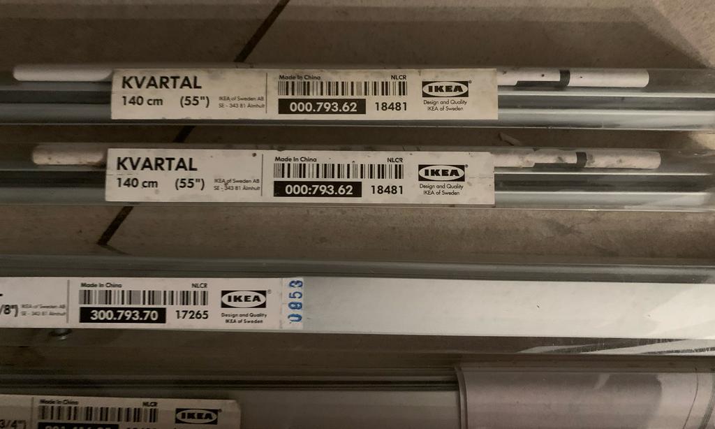 IKEA Kvartal en Anno Tupplur gordijnsystemen, Ophalen, Ikea, kvartal, anno tupplur, Nieuw, 50 tot 100 cm