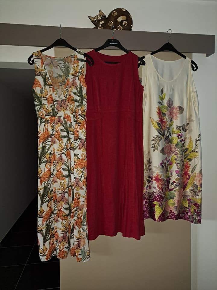 Jurk Améline, Mayerline, Terra di Siena, Of linnen, 40, Kleding | Dames, Maat 38/40 (M), Ophalen of Verzenden, Zo goed als nieuw