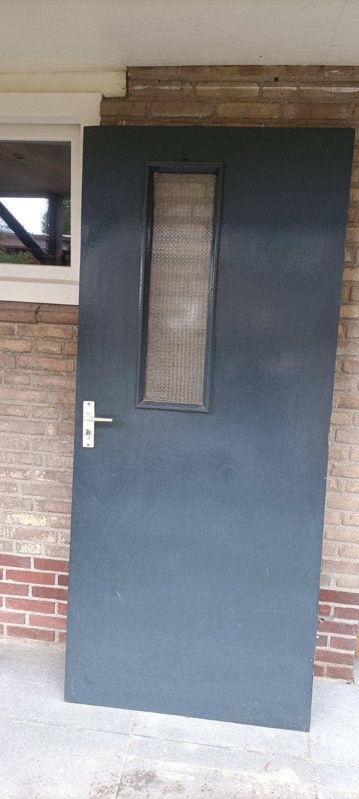 Buitendeur met klink en cilinderslot (GRATIS), Ophalen, Gebruikt, 80 tot 100 cm, Buitendeur