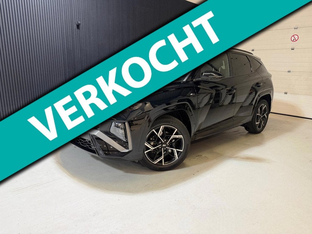 Hyundai Tucson 1.6 T-GDI HEV N Line automaat, Auto's, Hyundai, Gebruikt, Zwart, 4 cilinders, Adaptive Cruise Control