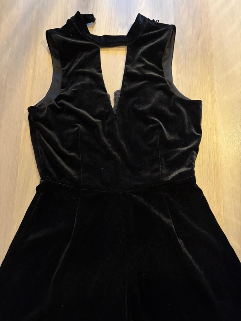 Coolcat Party Zwart Fluwelen jumpsuit XS, Ophalen of Verzenden, Zo goed als nieuw, Maat 34 (XS) of kleiner, Zwart