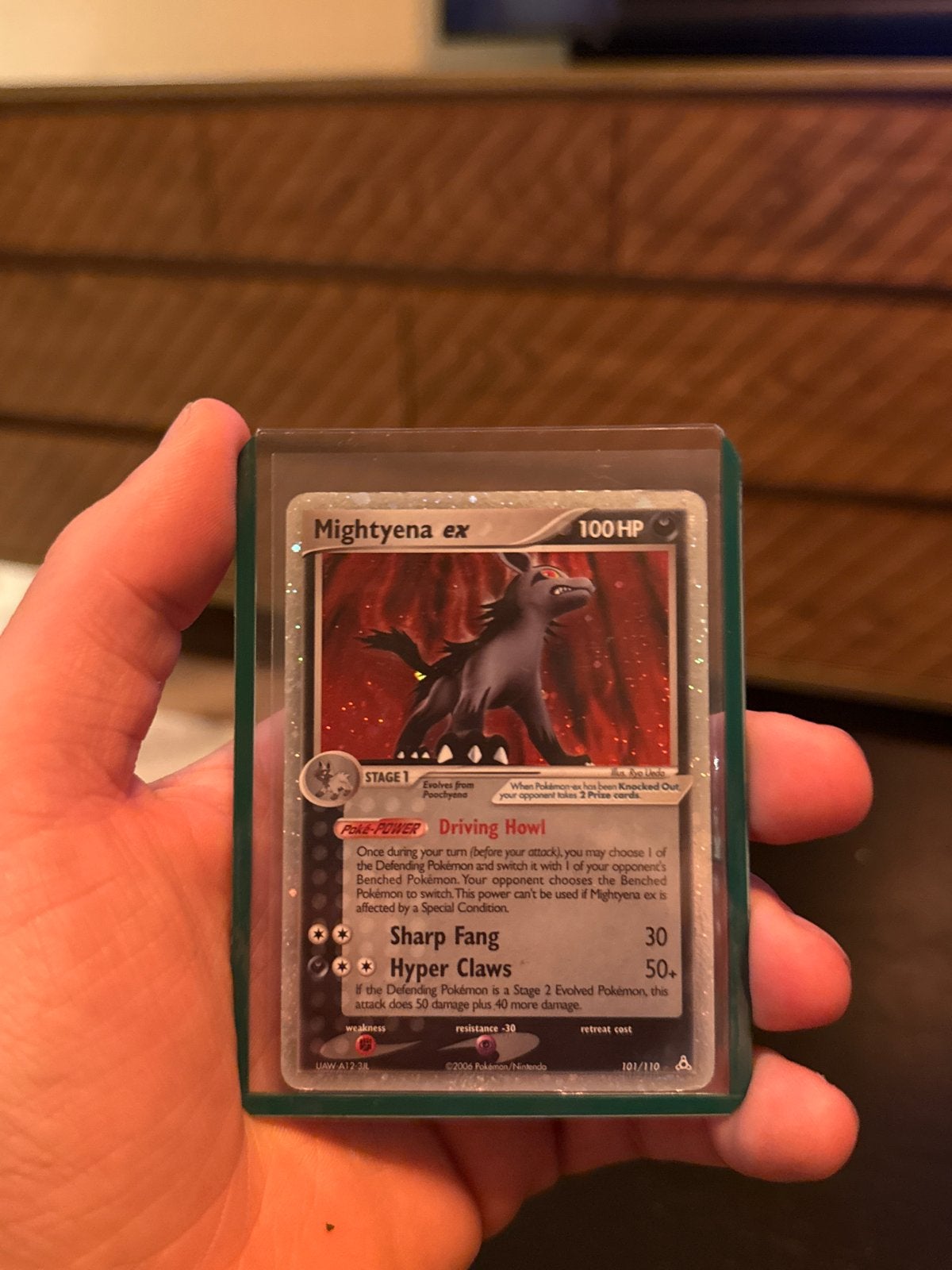 Pokémon Mightyena ex Holo – EX Holon Phantoms 101/110 – 2006, Hobby en Vrije tijd, Ophalen of Verzenden, Zo goed als nieuw, Losse kaart