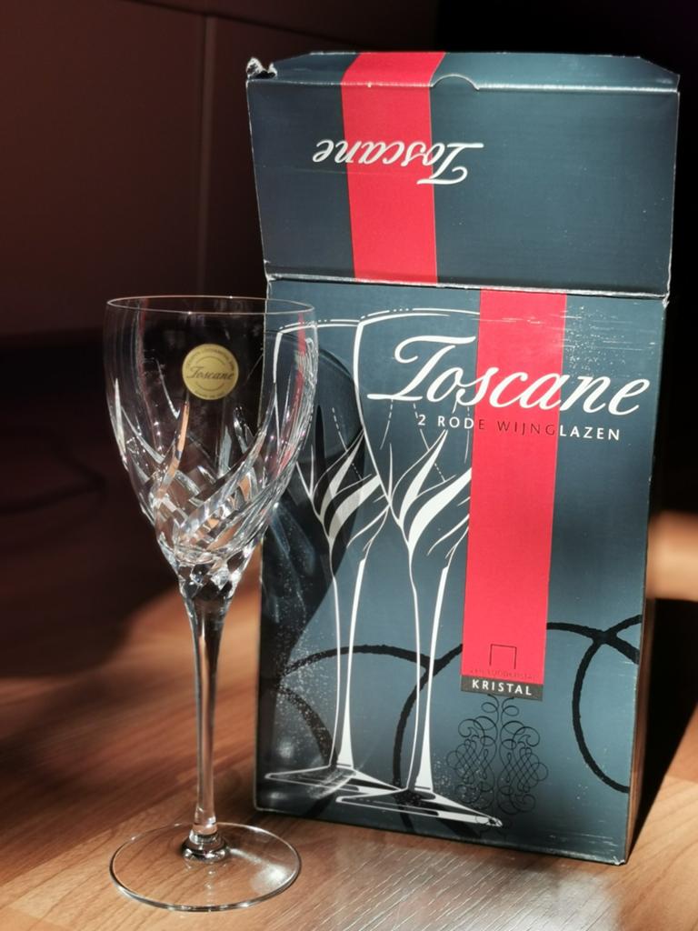 Toscane wijnglazen kristal (Nieuw), Ophalen, Nieuw
