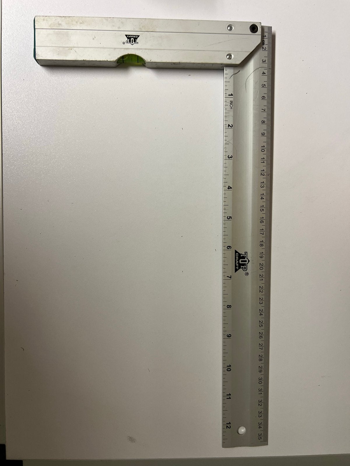 TOP CRAFT Winkelhaak met waterpas - 35 cm, Ophalen of Verzenden, Zo goed als nieuw