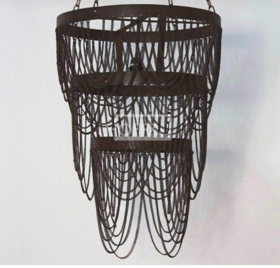 Unieke Hoffz lamp van licht verweerd ijzer, Huis en Inrichting, Ophalen, Gebruikt, Metaal, 50 tot 75 cm