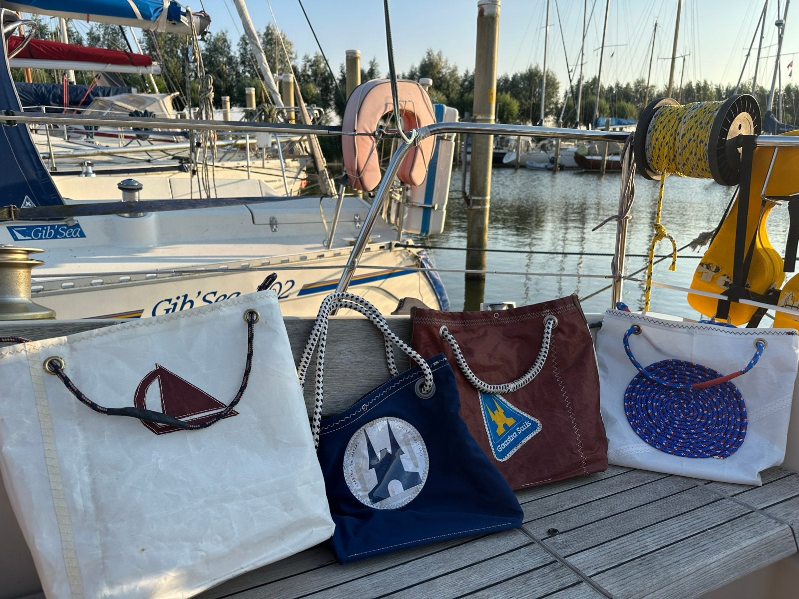Unieke handgemaakte zeiltas - Gaastra Sails, Ophalen of Verzenden, Gebruikt, Blauw, Shopper