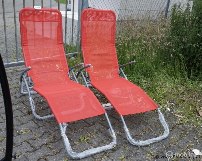 Online Veiling: Ligstoelen - 2 stuks, Tuin en Terras