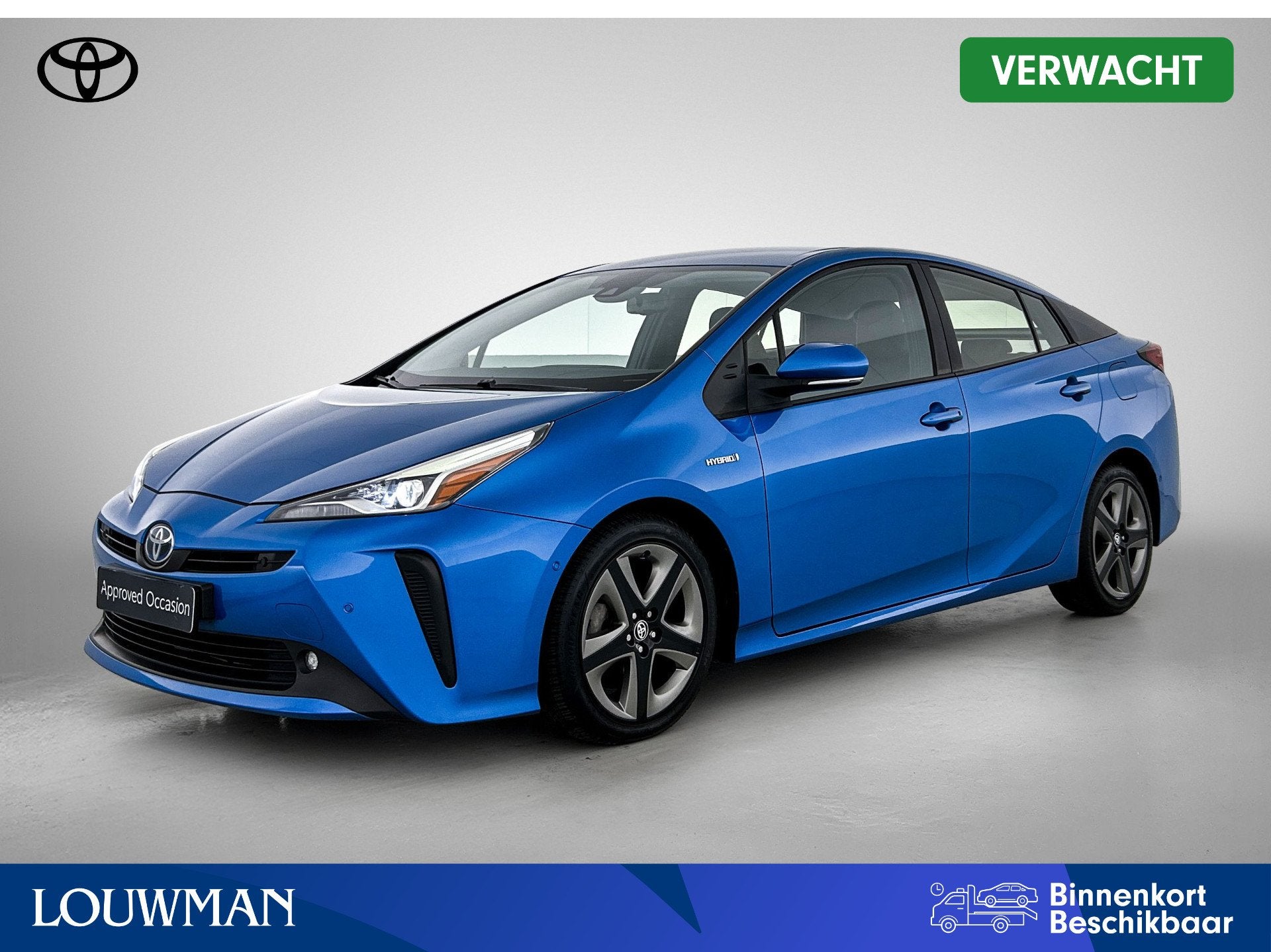 Toyota Prius 1.8 Executive | Zwart lederen bekleding | JBL |, Blauw, 122 pk, Leder, Hybride Elektrisch/Benzine