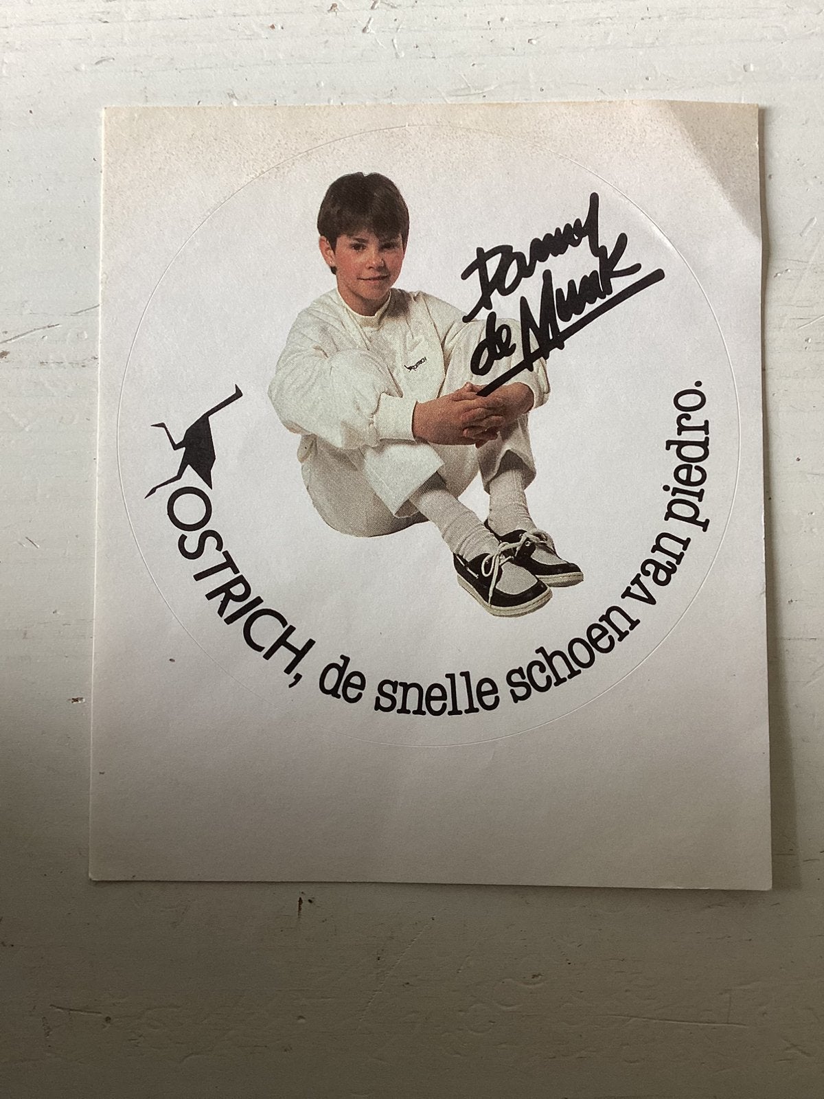 Ronde sticker Danny de Munk (jaren 80), Verzenden, Zo goed als nieuw
