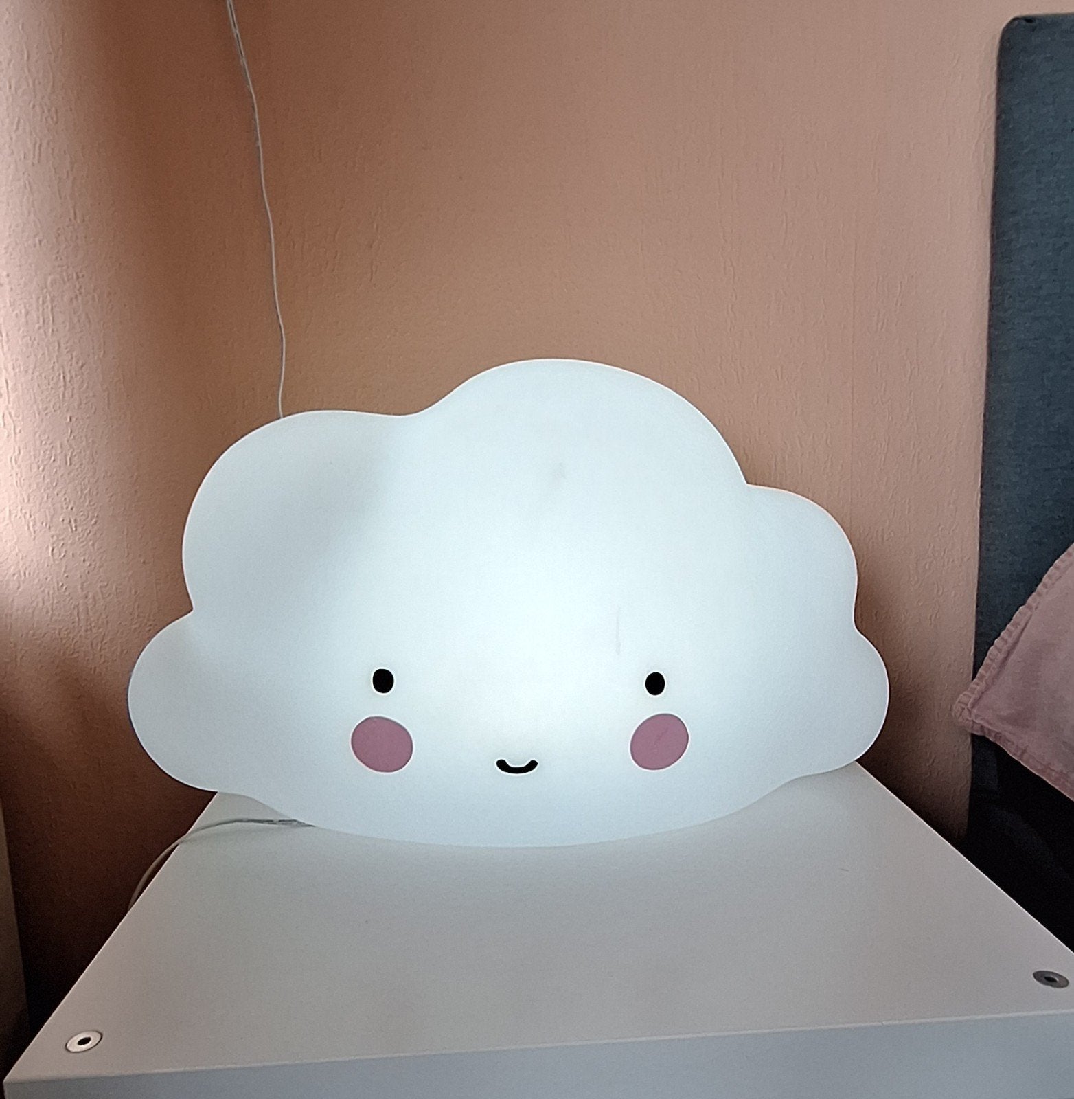 Wolkenlamp van A Little Lovely Company, Wit, Ophalen, Gebruikt, Lamp