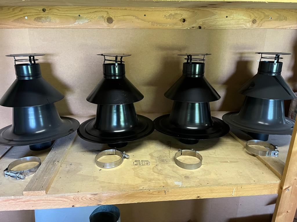 Concentrisch Rookgasafvoer 100/150mm Zwart, Ophalen, Nieuw