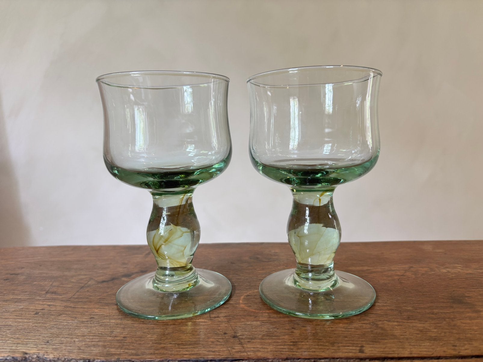 Unieke vintage handgeblazen glazen - kelken, Antiek en Kunst, Antiek | Glas en Kristal, Ophalen of Verzenden