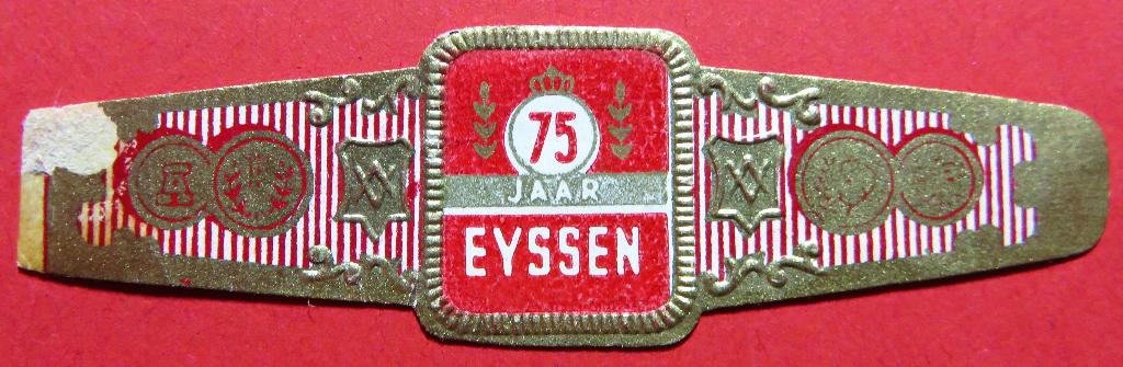 Sigarenbandje Reclamebandje 75 Jaar Eyssen, Verzenden, Gebruikt, Sigarenbandjes
