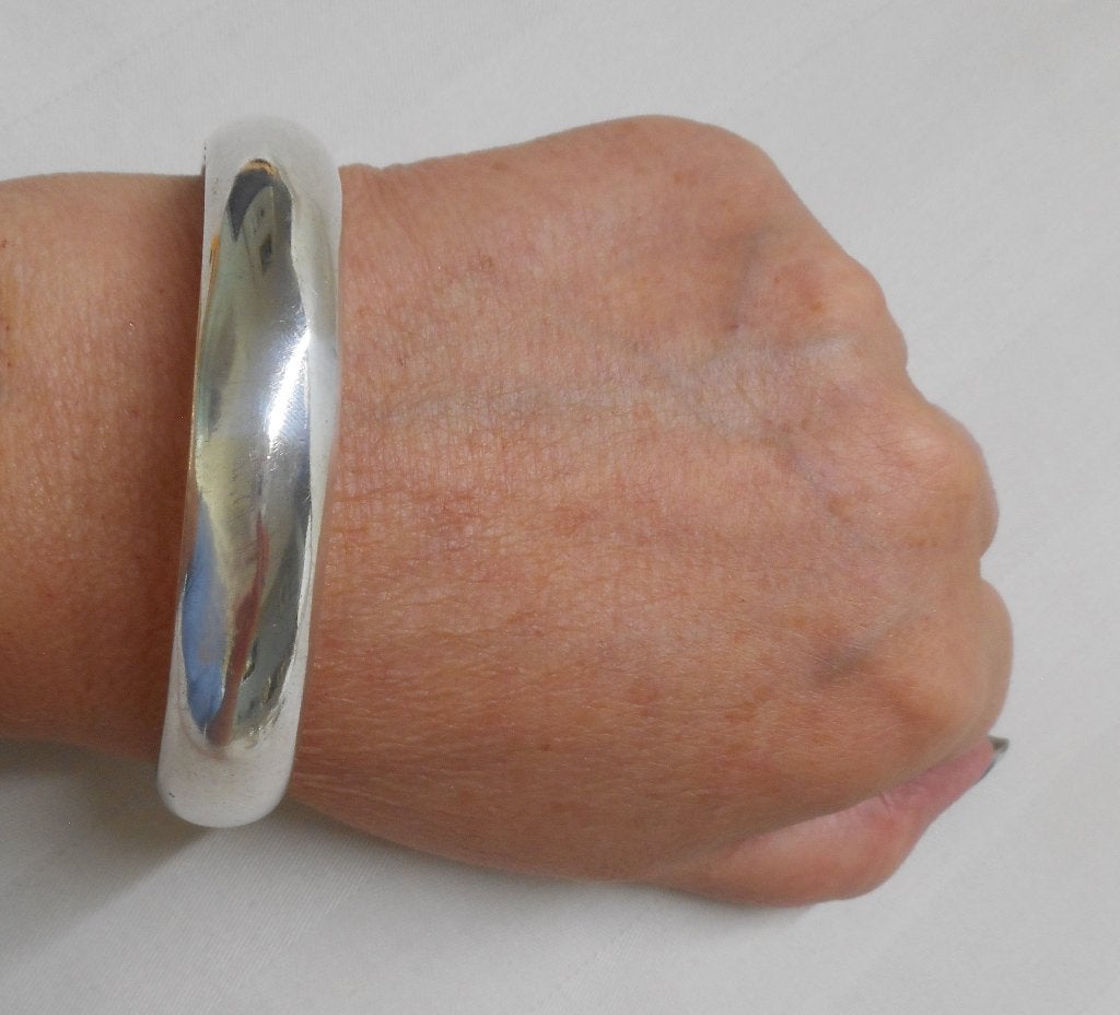 Zilveren royale slavenarmband met scharnier nr.1910