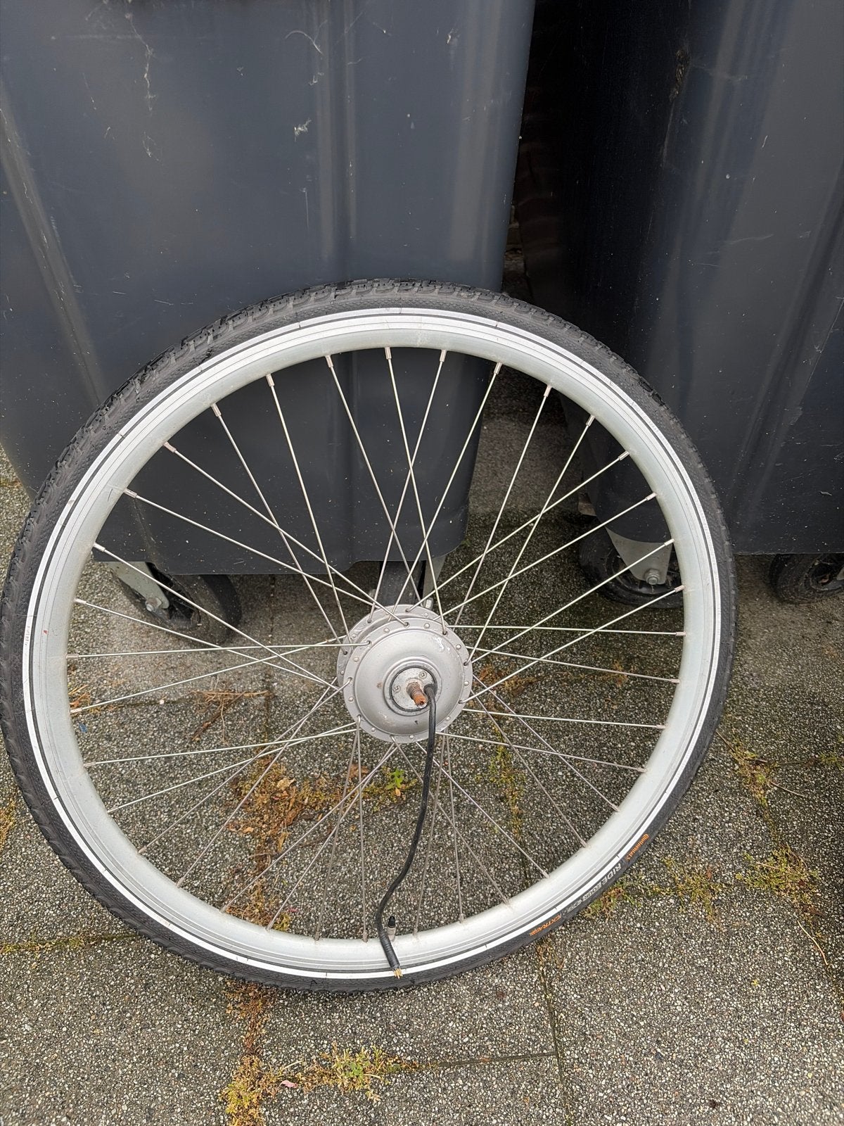 Voorwiel met motor voor elektrische fiets 3 pins, Gebruikt, Aluminium, Ophalen, Elektrische fiets