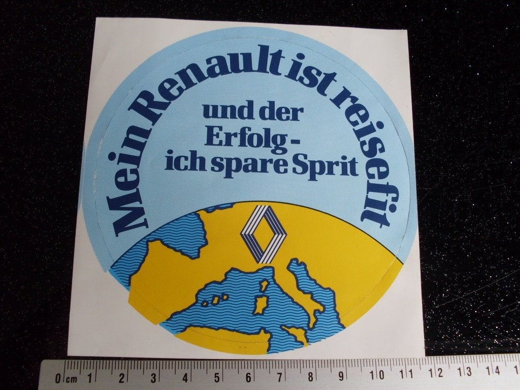 sticker Mein Renault ist reisefit und der erfolg ich spare, Ophalen of Verzenden, Zo goed als nieuw, Auto of Motor