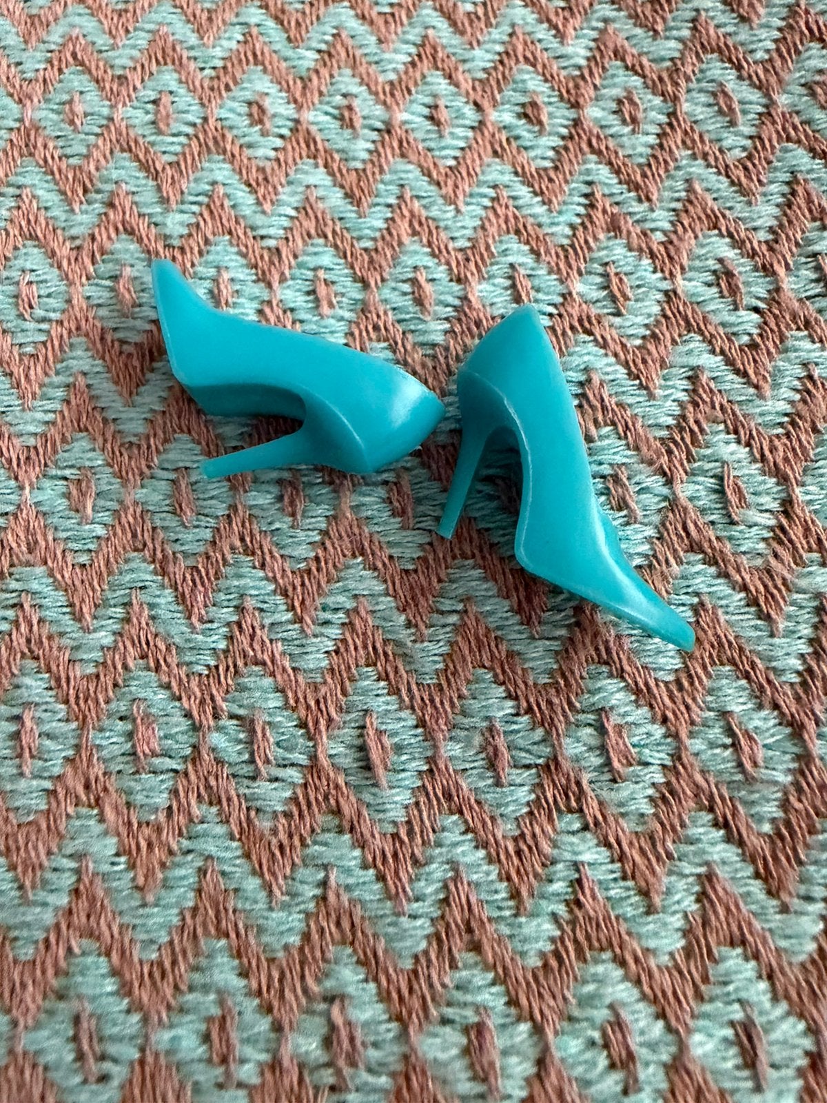 Barbie vintage aqua closed toe spike CT’s schoentjes, Ophalen of Verzenden, Zo goed als nieuw, Accessoires