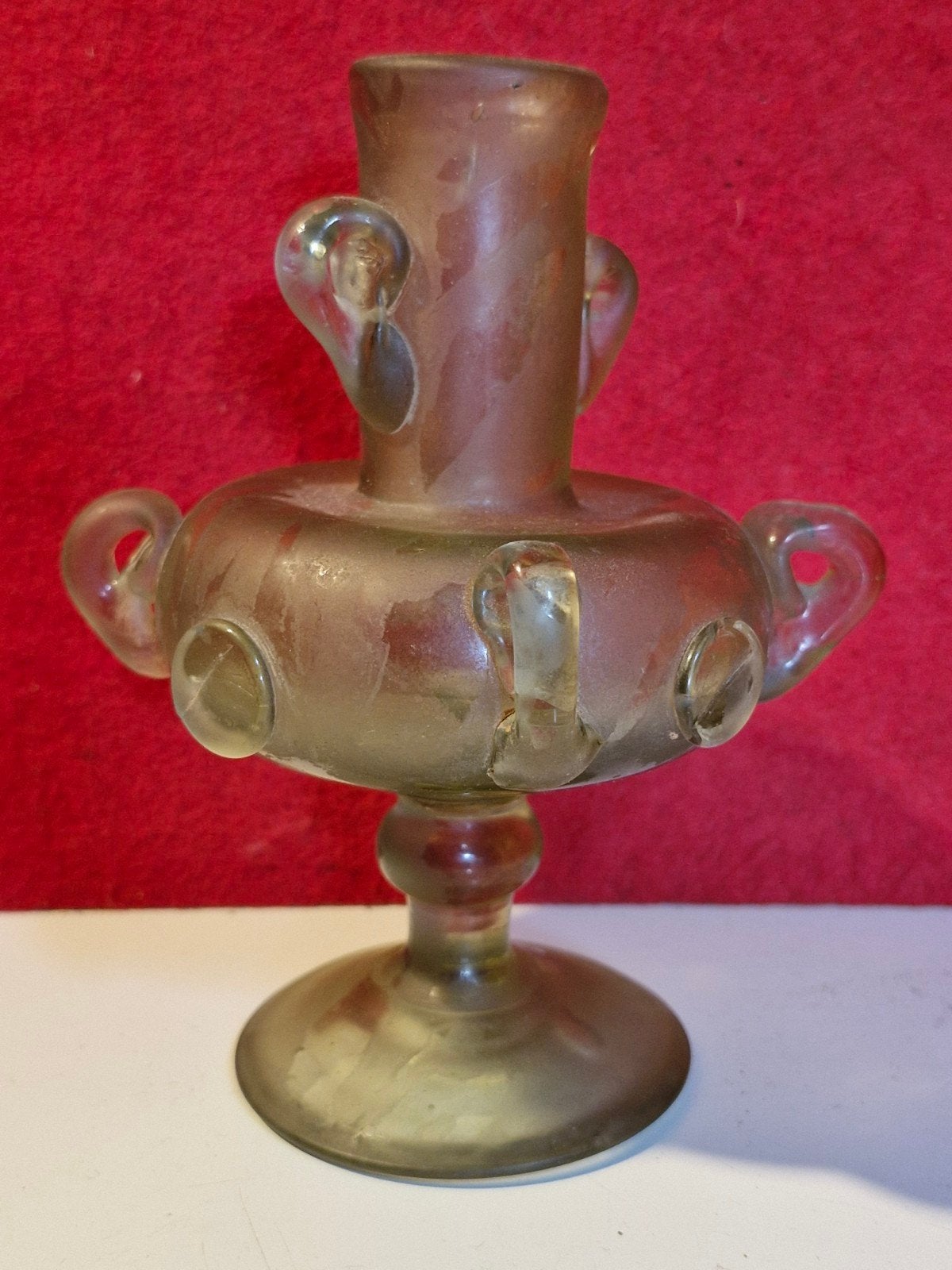 Handgeblazen Romeinse/Venetiaanse Stijl Vaas - Seguso Stijl, Antiek en Kunst, Ophalen of Verzenden