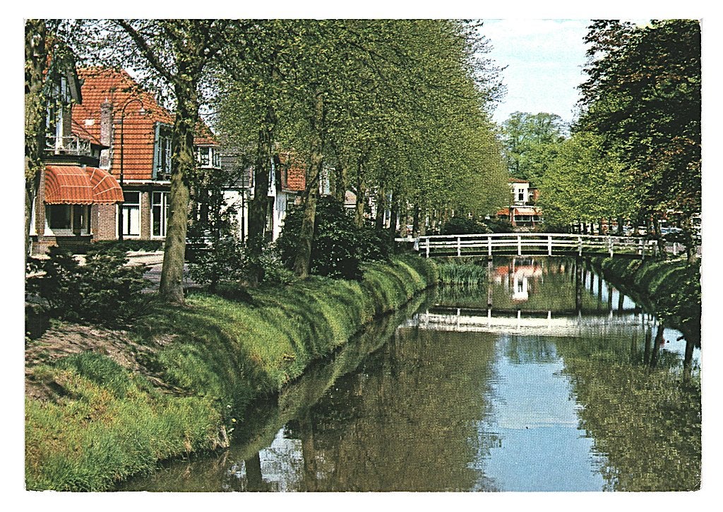 38221	Oosterwolde	t Wijkje	80+ Fr mooie zegel	 Torenvalk, Verzamelen, Ansichtkaarten | Nederland, Ophalen of Verzenden, 1980 tot heden