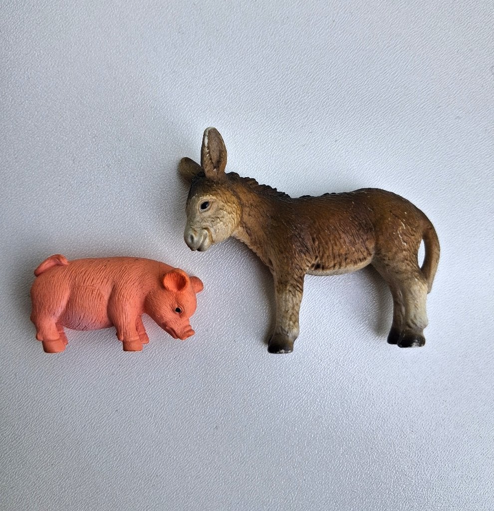 Schleich ezel en varken, Ophalen of Verzenden, Gebruikt, Jongen of Meisje