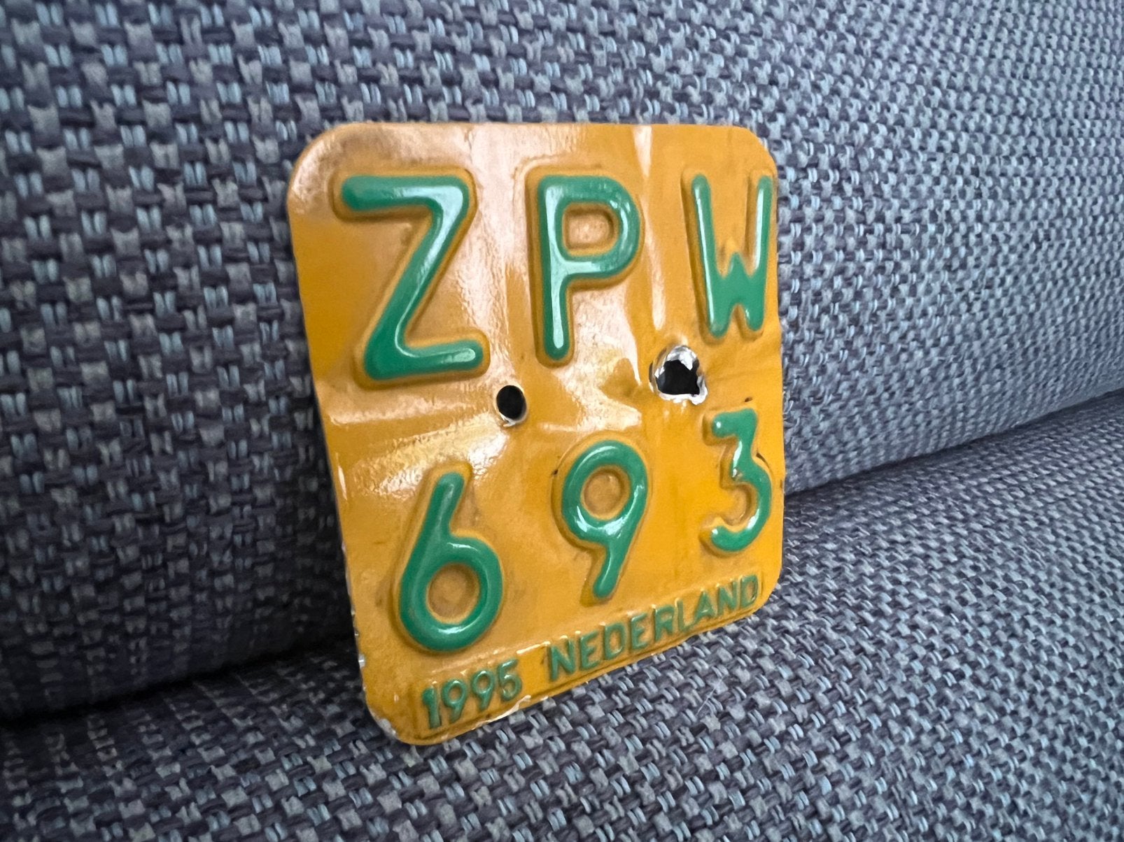 Verzekeringsplaatje, brommerplaatje, scootmobielplaatje., Ophalen of Verzenden, Gebruikt