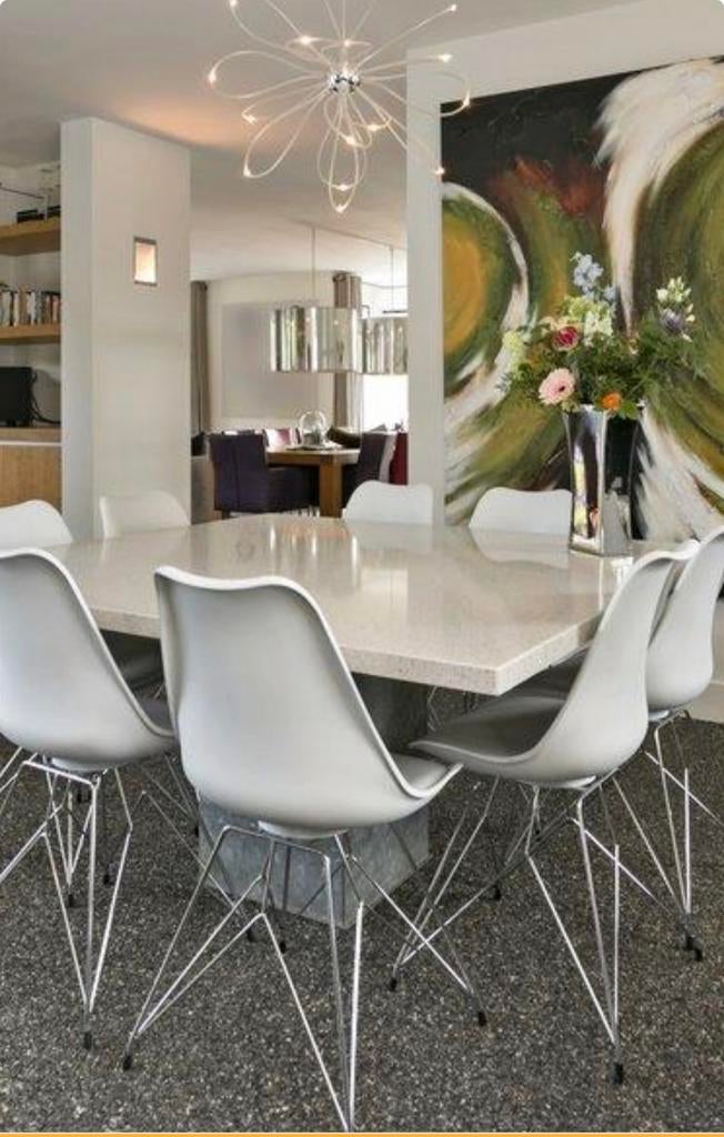 Composiet tafel 150x150, Huis en Inrichting, Tafels | Eettafels, Ophalen, Overige materialen, 150 tot 200 cm, Vierkant