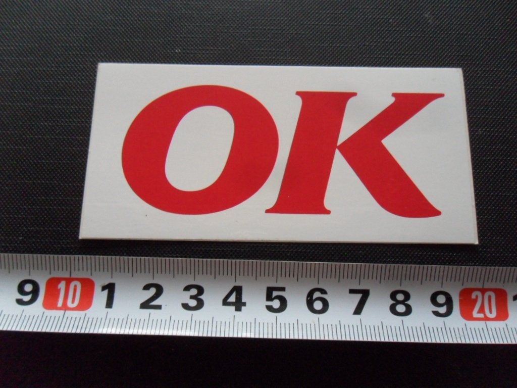 sticker OK   logo *, Ophalen of Verzenden, Zo goed als nieuw