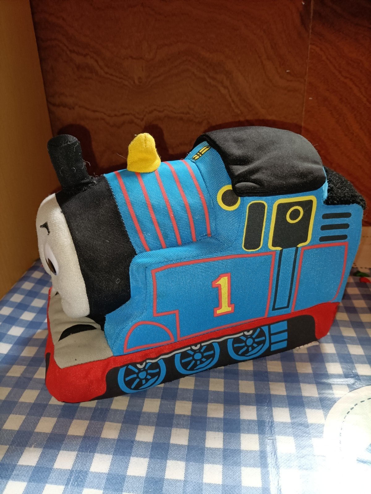 Thomas de trein knuffel blauw 22 cm lang, Ophalen of Verzenden, Zo goed als nieuw