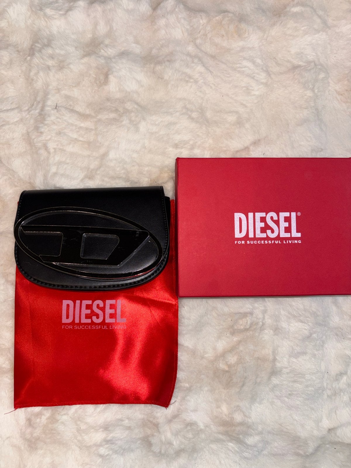 Nieuwe Diesel tasje - Zwart met rood logo, Ophalen of Verzenden, Nieuw, Zwart, Avondtasje