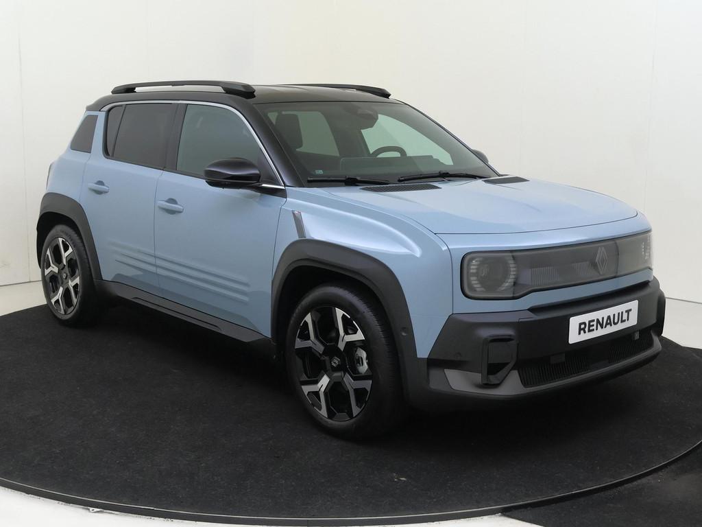 Renault 4 comfort range Techno 52 kWh | Harman Kardon Premiu, Auto's, 750 kg, 150 pk, Blauw, Leder en Stof