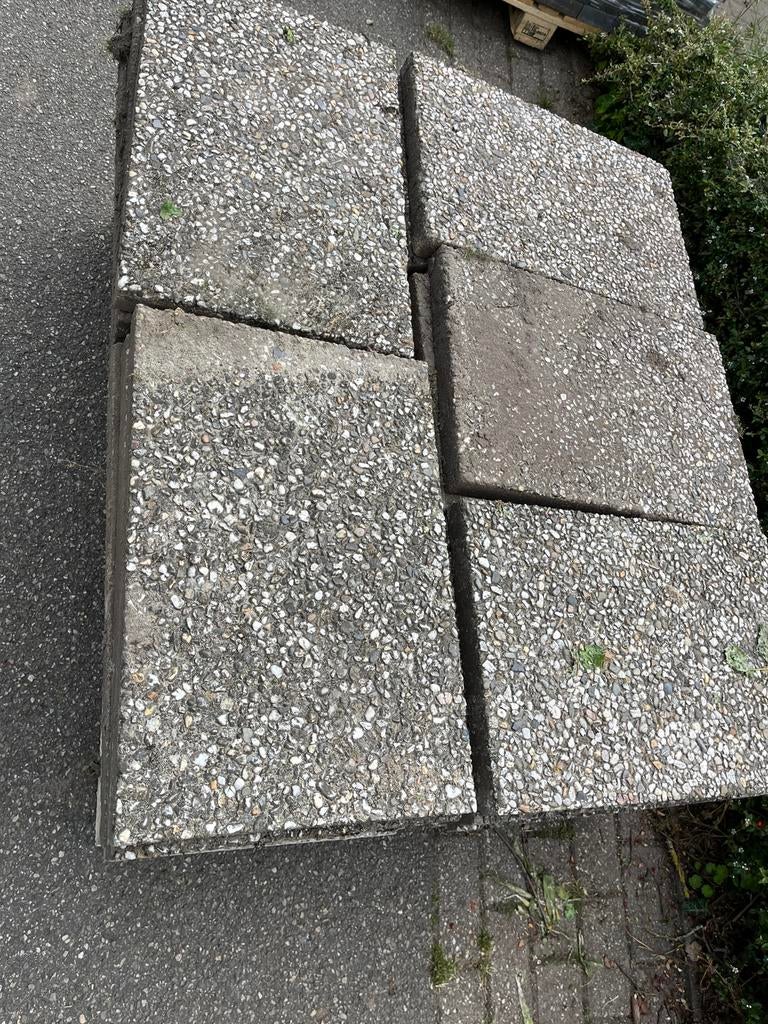 Gratis grindtegels! 60x40 en 50x50 (2 types), Tuin en Terras, Ophalen, Zo goed als nieuw, Beton, Terrastegels