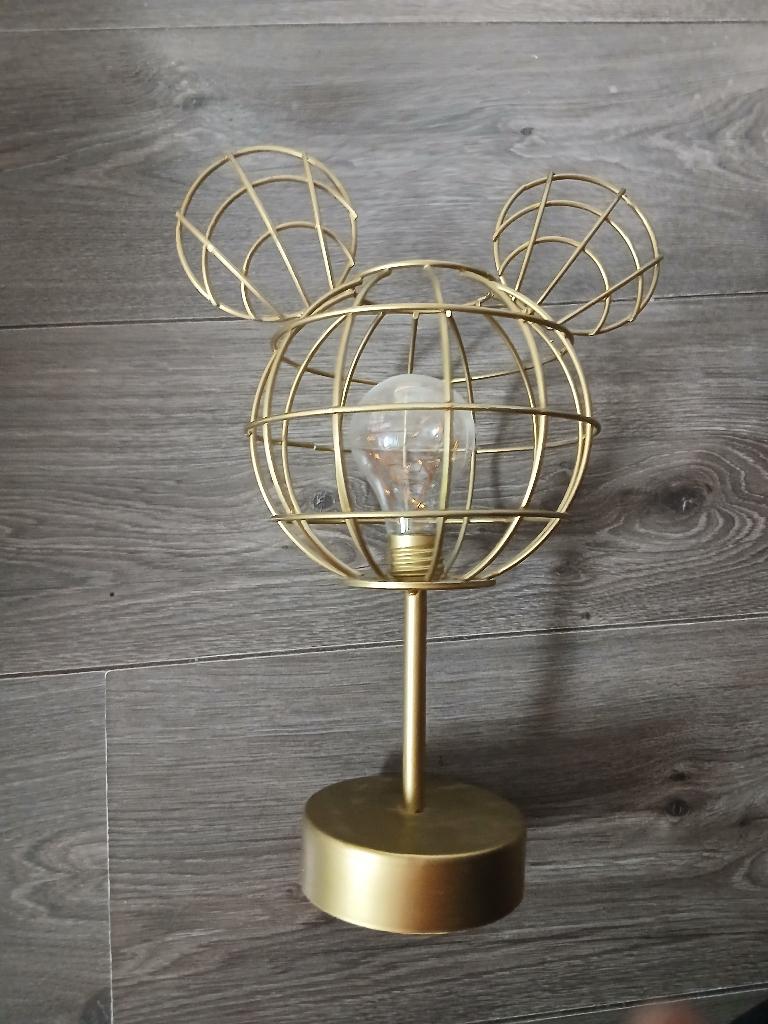 Lamp disney minnie mouse mickey mouse sta lampje goud, Ophalen, Zo goed als nieuw, Minder dan 50 cm
