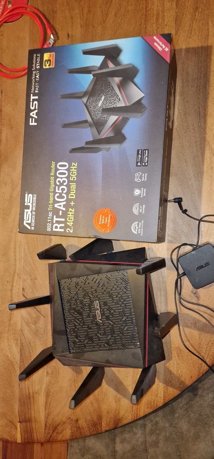 Asus RT-AC5300 compleet in doos, Ophalen of Verzenden, Zo goed als nieuw, Router met modem, ASUS