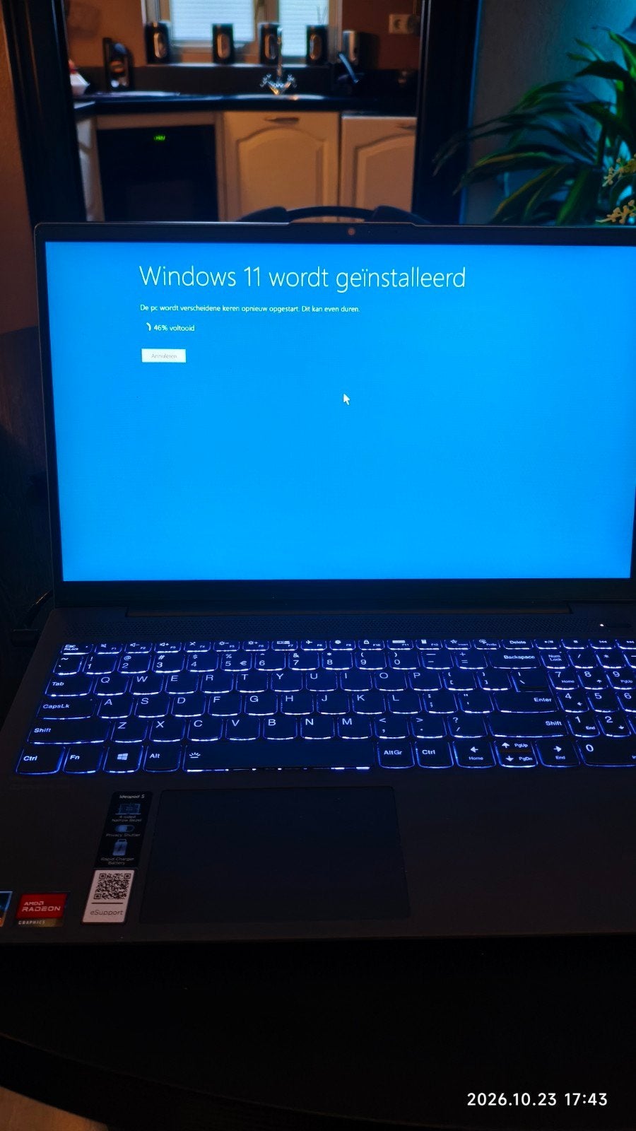 Aan geboden Lenovo Idealpad 5 met Ryzen 5 cpu, Computers en Software, Ophalen, Zo goed als nieuw, AMD Ryzen 5, 4 Ghz of meer