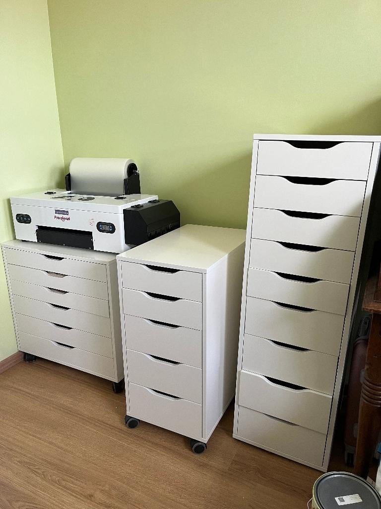 Ladekast hoog wit IKEA Alex, Huis en Inrichting, Ophalen, Minder dan 50 cm, 5 laden of meer, 100 tot 150 cm