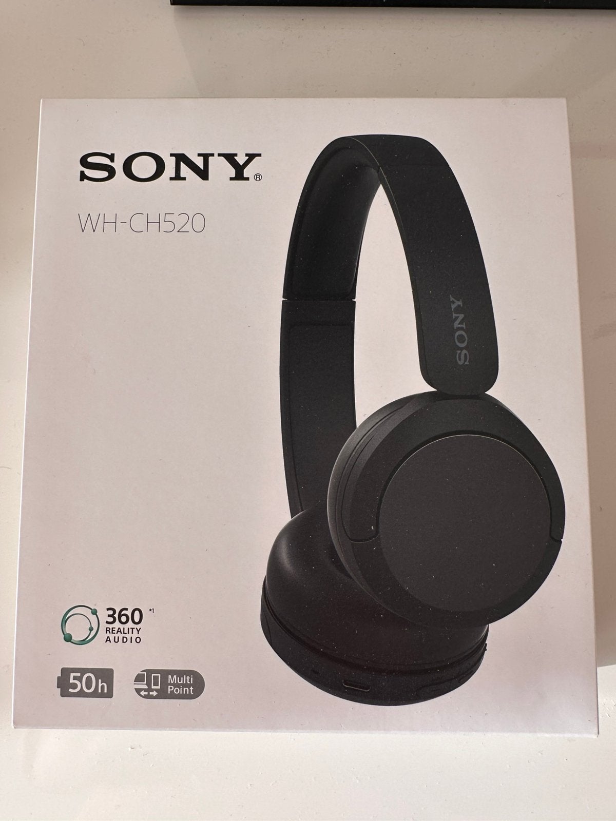 Zwarte Sony WH-CH520 koptelefoon, Ophalen of Verzenden, Zo goed als nieuw, Zwart, Draadloos