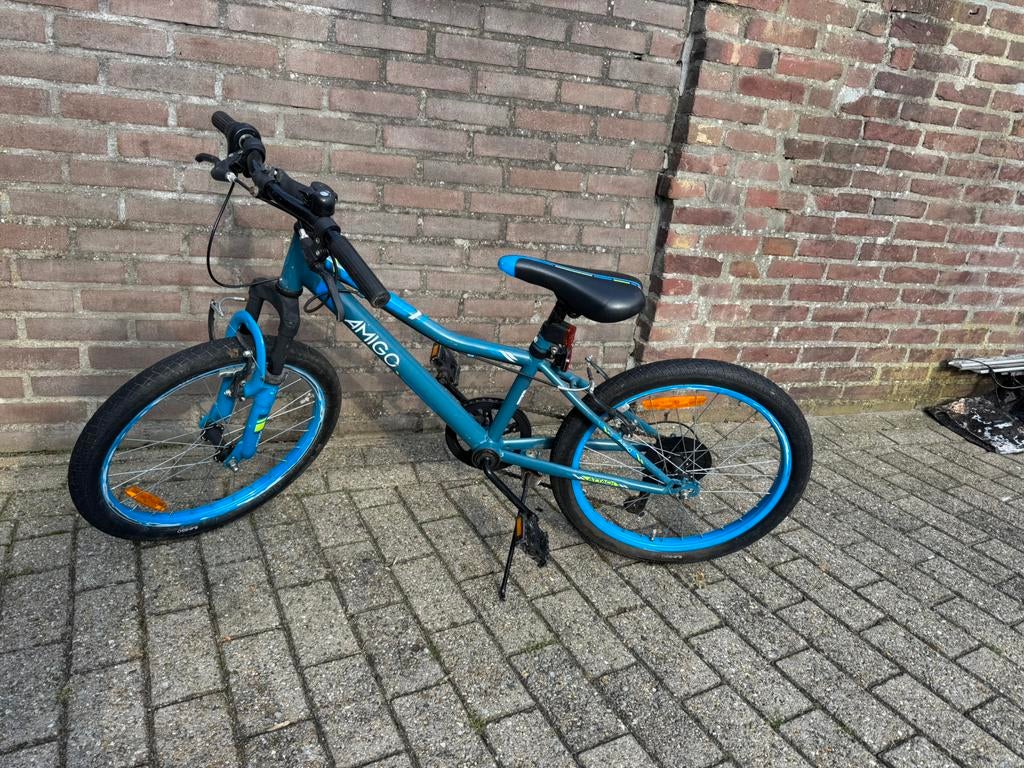Blauwe Mountainbike, Ophalen, Gebruikt, Velgrem, Versnellingen