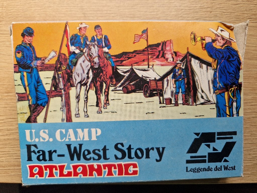 Atlantic U.S. Camp far west story 1/72, Hobby en Vrije tijd, Modelbouw | Figuren en Diorama's, Ophalen of Verzenden, 1:50 of kleiner