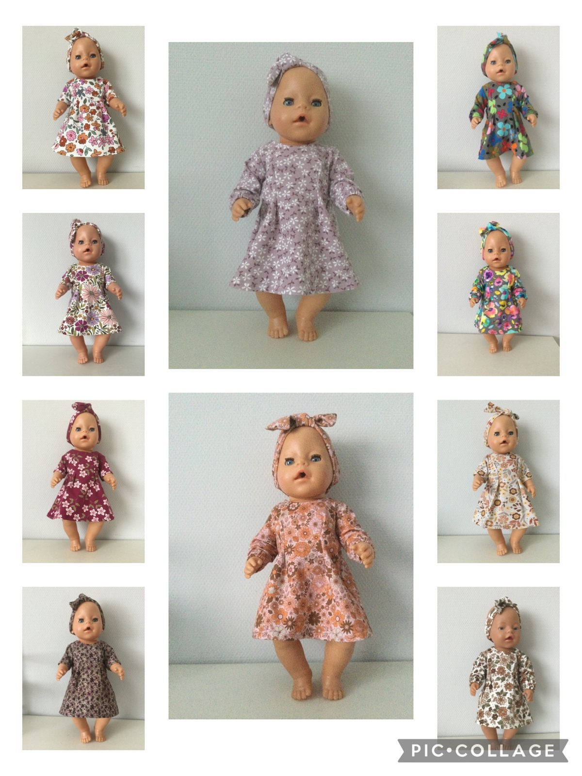Poppenkleertjes babypop 43 cm -  jurkjes babyborn pop 43 cm, Ophalen of Verzenden, Nieuw, Babypop