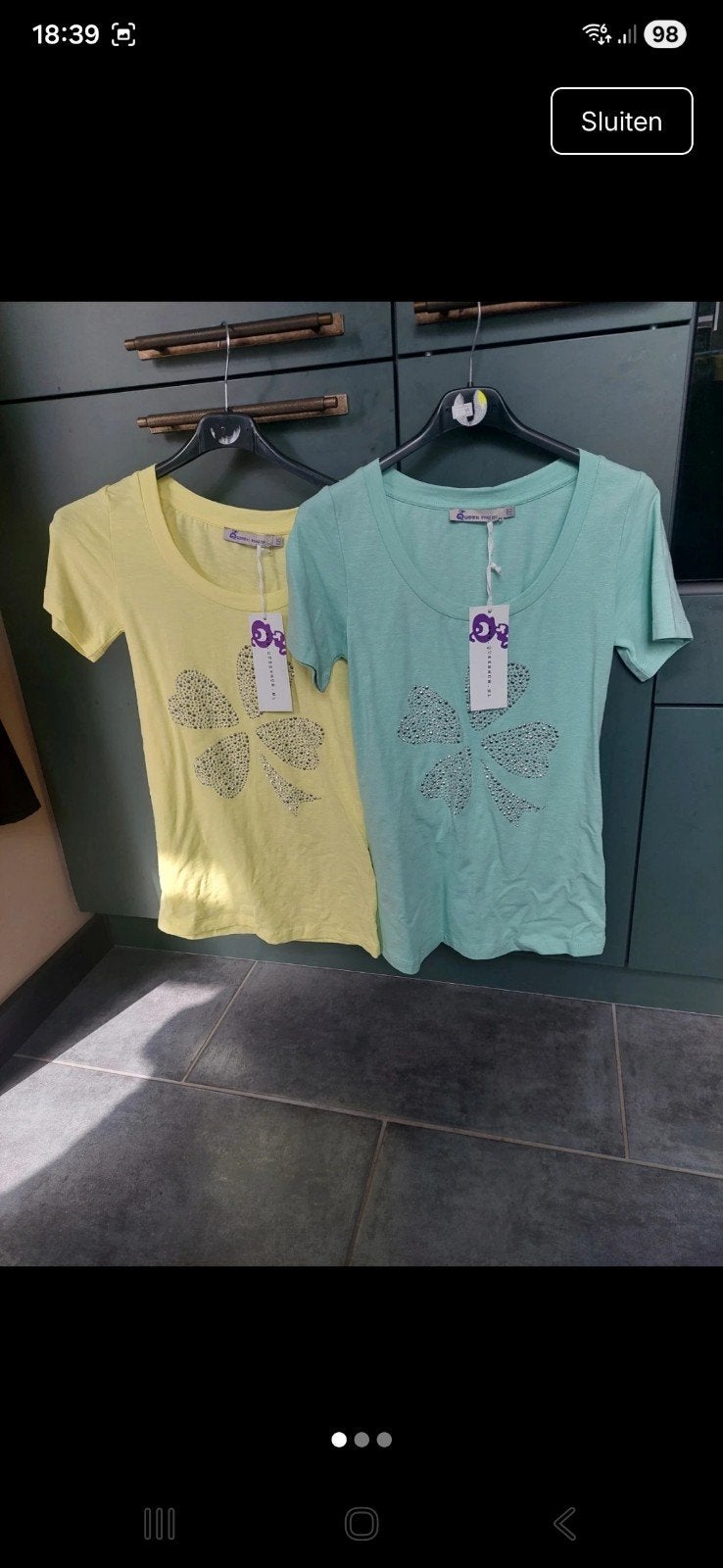 Otto Zwangerschap T-shirt met klavertje vier (XXS), Ophalen, Nieuw, Korte mouw, Otto