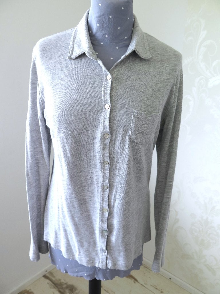 Belluna blouse licht grijs mt 3 = 40/42, Maat 38/40 (M), Verzenden, Belluna, Zo goed als nieuw