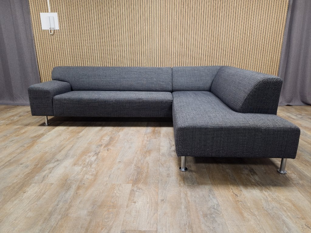 Zeer Mooi Moderne Antraciet Hoekbank - GEREINGD !!!, Info@banxtel.nl, Hoekbank, Hoekbank, Ophalen of Verzenden