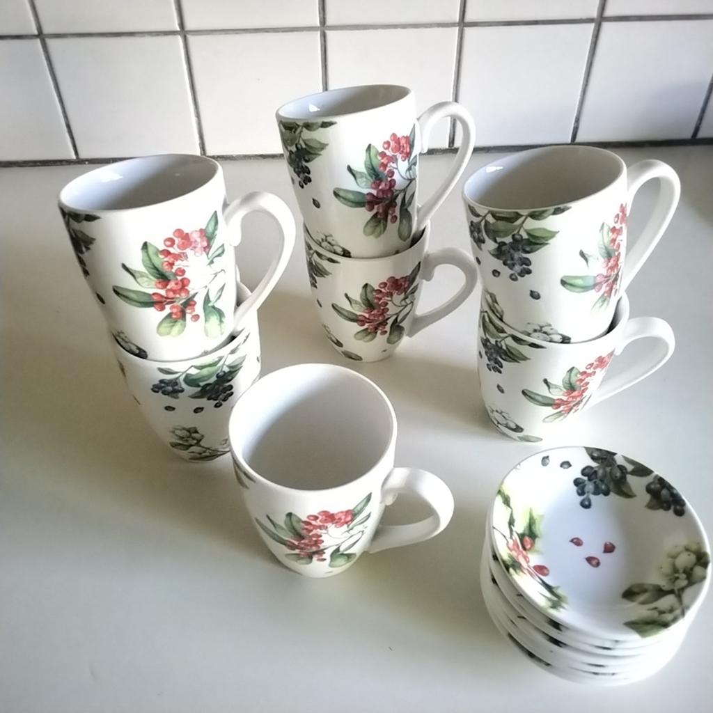 Janneke  brinkman  7 ( kerst) mokken met petitfours, Huis en Inrichting, Keuken | Servies, Ophalen of Verzenden, Zo goed als nieuw