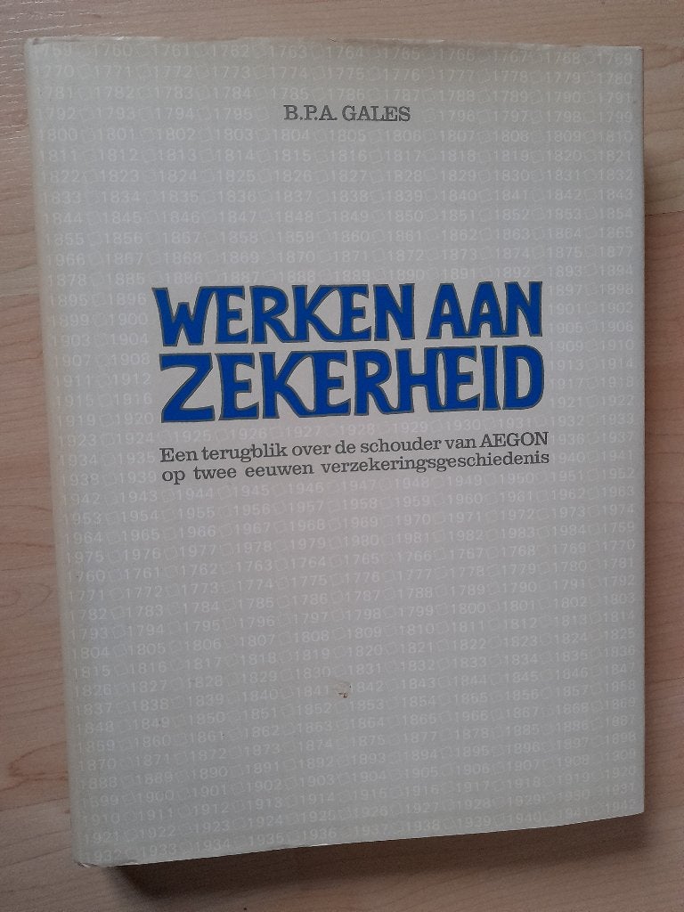 WERKEN AAN ZEKERHEID BPA Gales, Ophalen of Verzenden, Gelezen