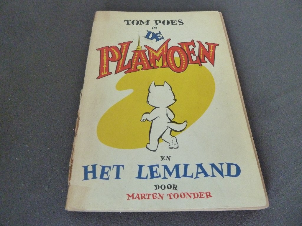 TOM POES in DE PLAMOEN  en HET LEMLAND, Gelezen, Marten Toonder, Eén stripboek, Ophalen of Verzenden